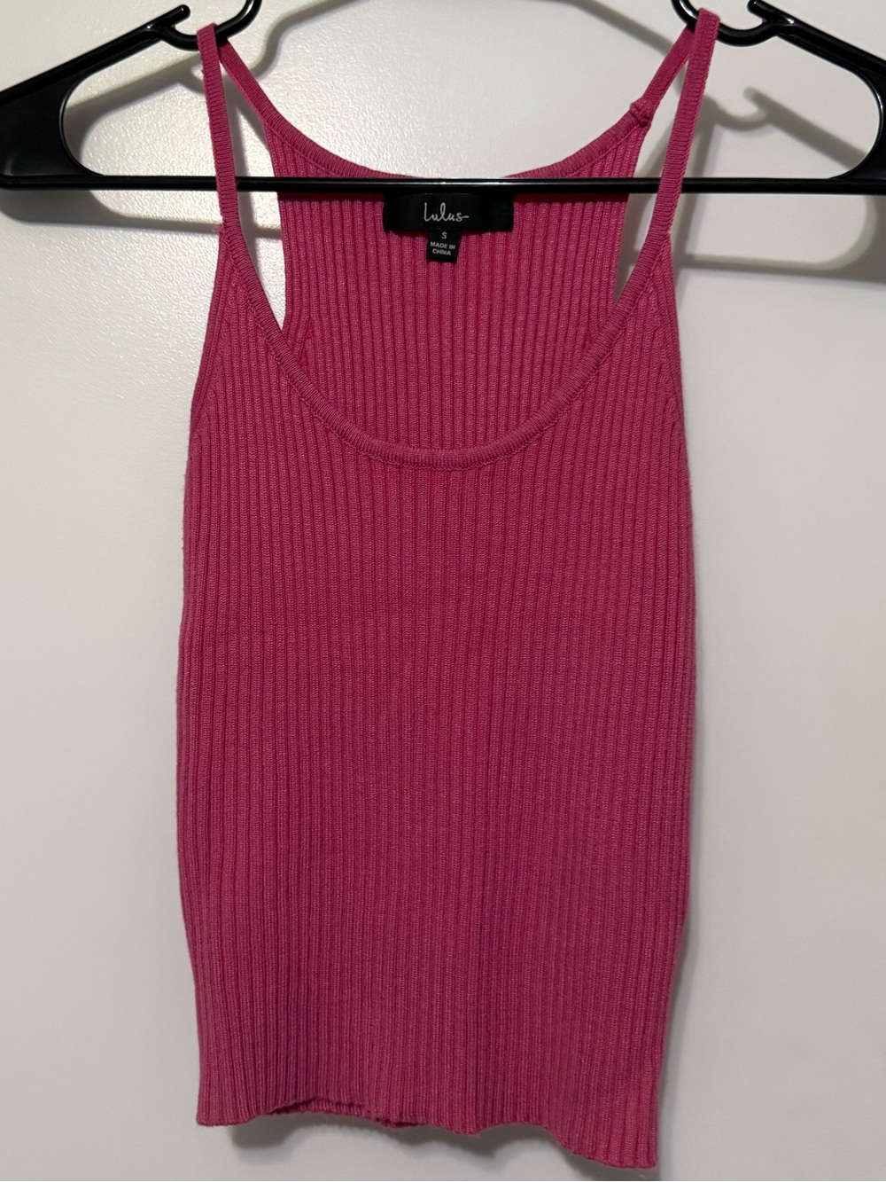 Lulus Ribbed Pink Knit Tank Top
